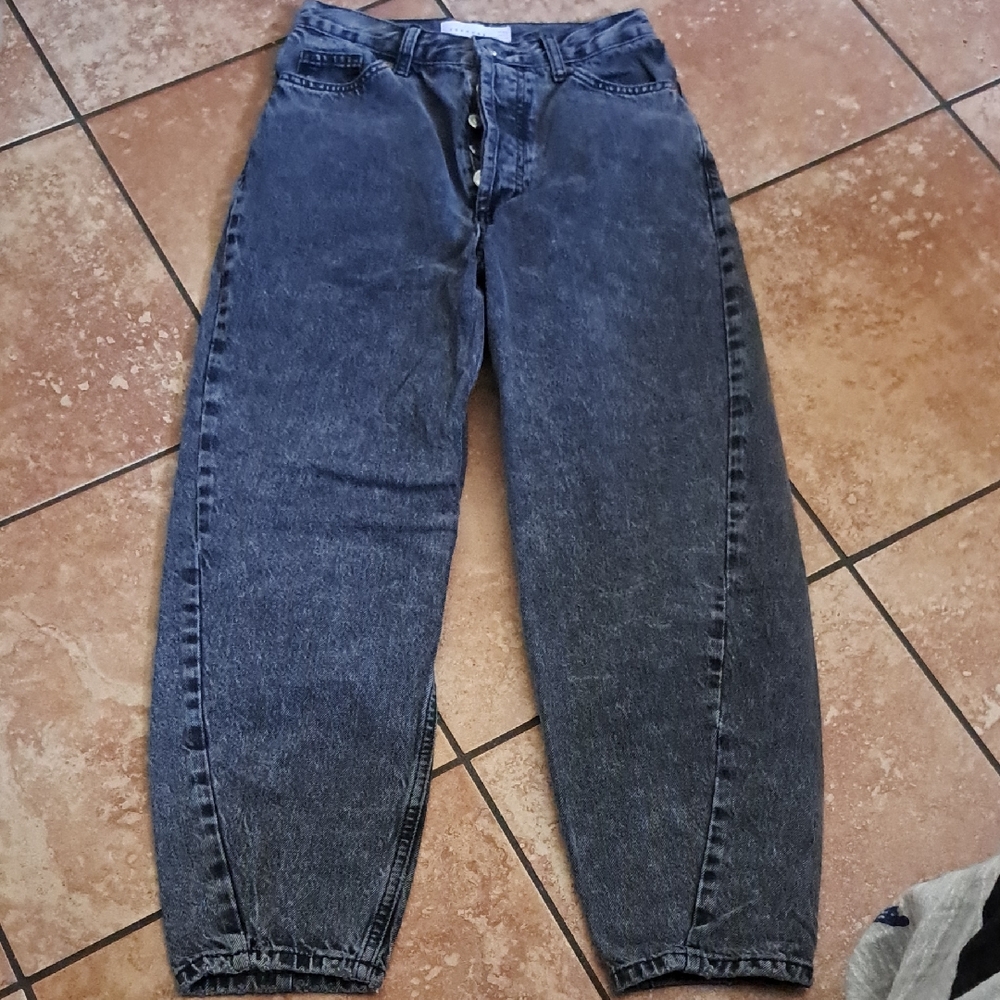 Topshop Ankle-Length Jeans in Washed Blue 26 X30